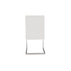 Baxton Studio Toulan White Faux Leather Upholstered Stainless Steel Dining Chair, PK2 117-6318